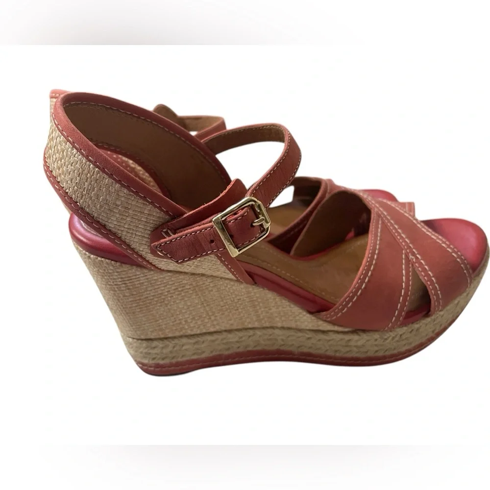 Clarks women’s Amelia Air leather espadrille wedge platform sandals